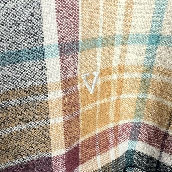 VISSLA Rigid Cotton Flannel Long Sleeve Button Down Plaid Shirt Medium - Picture 9 of 9